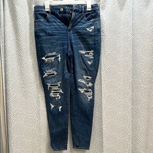 Distressed Blue Jeans